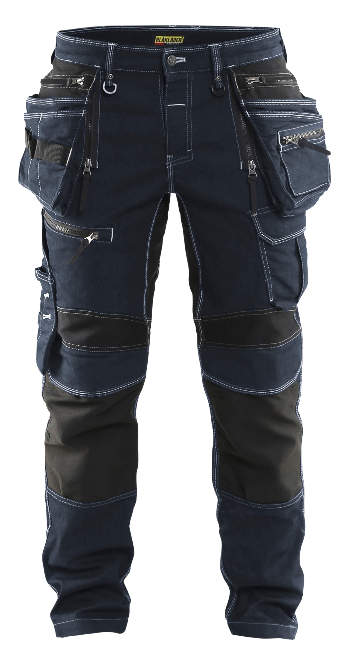 RIIPPUTASKUHOUSU BLÅKLÄDER DENIM STRETCH SININEN/MUSTA
