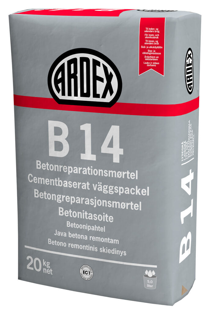 BETONITASOITE ARDEX B14 25KG VAALEAN HARMAA